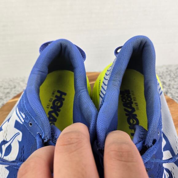 Hoka One One Carbon X Royal Blue Green Athletic Gym Daily Running Shoe Mens 11 - Picture 12 of 13